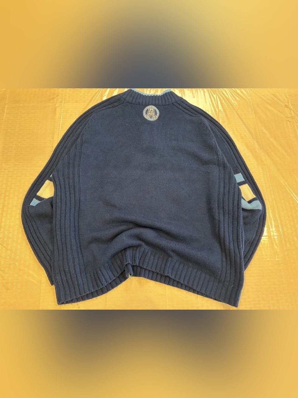 Toronto Argonauts CFL Sweater Size XL Heavy Knit SOGO Sports Quarter Zip Argos - Picture 2 of 9